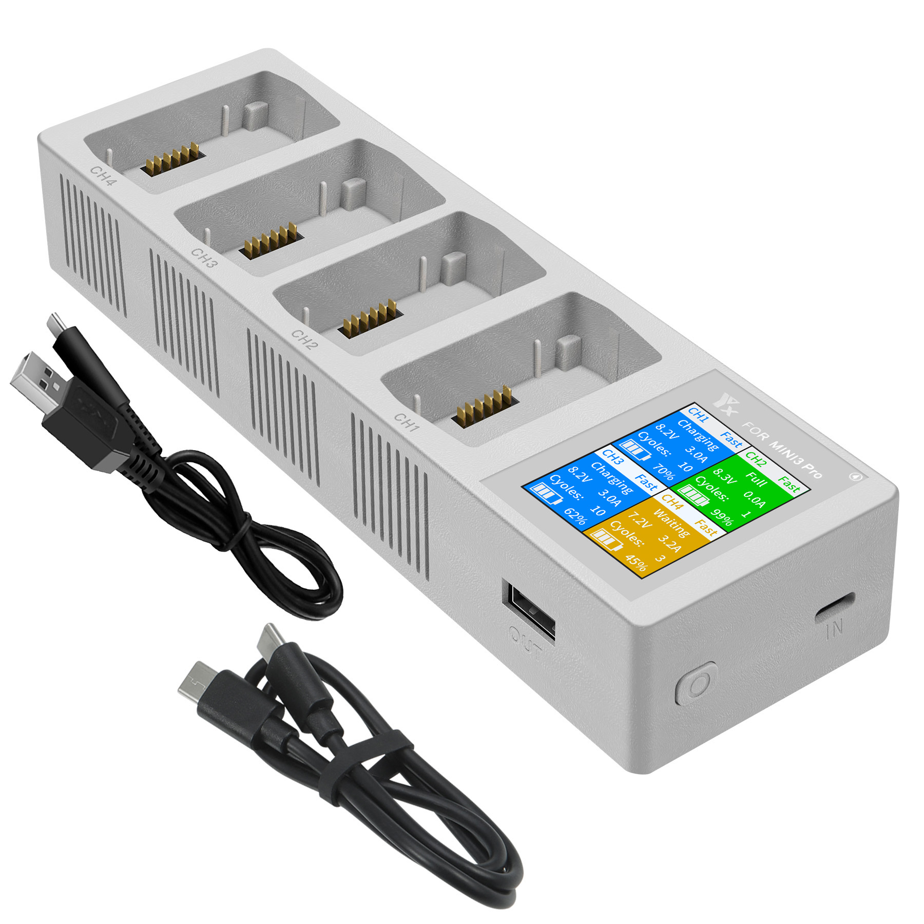 Drone Charging Hub - 4в1 3в1 зарядное устройство-концентратор, зарядное устройство,