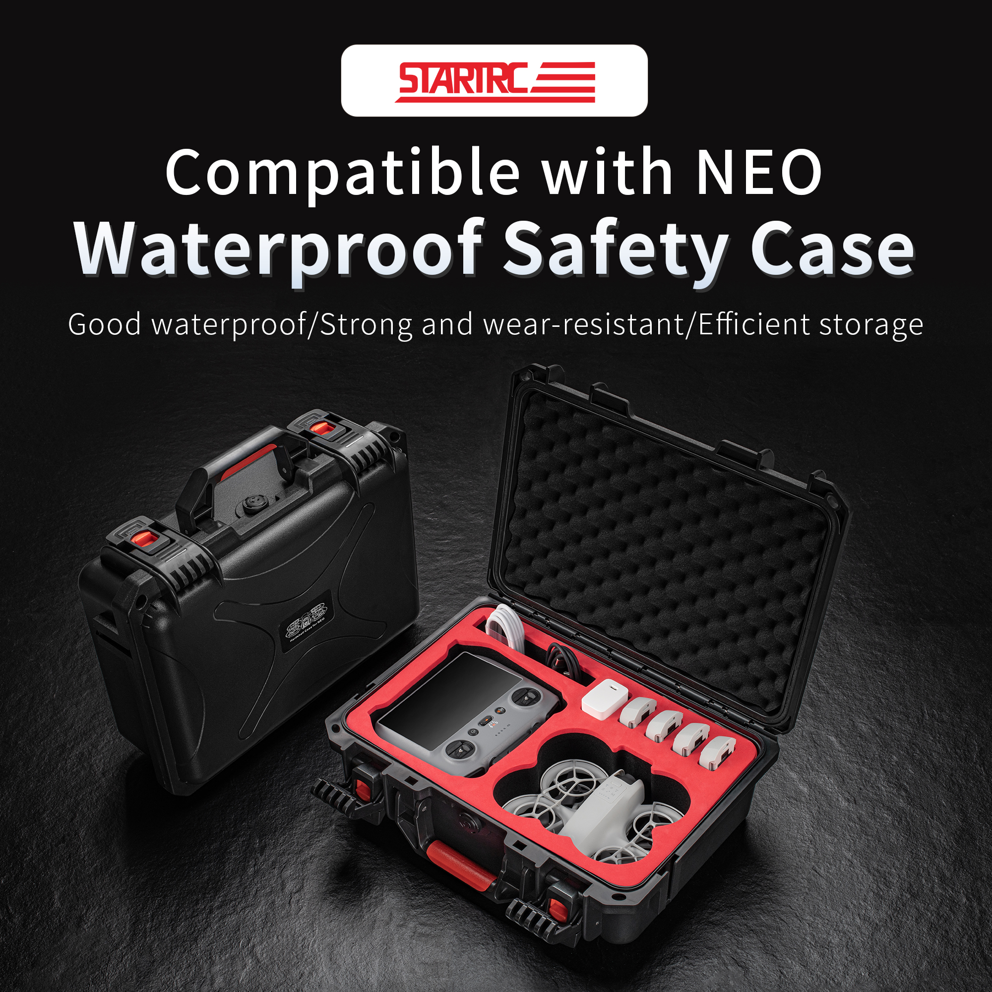 Drone Charging Hub - Портативный водонепроницаемый кейс для DJI NEO