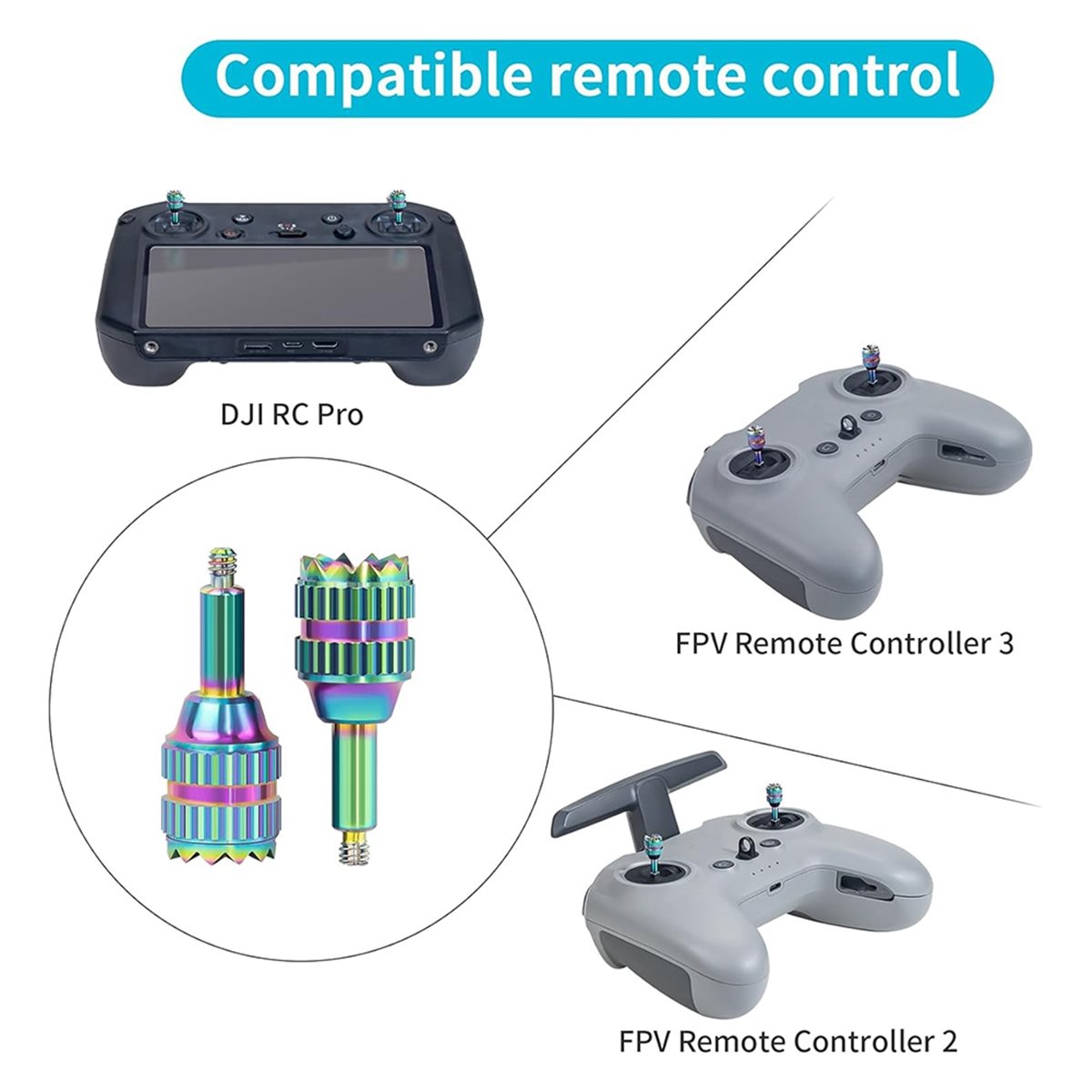 Drone Control Stick - Металлические джойстики-стики DT75BG (4 шт.) для