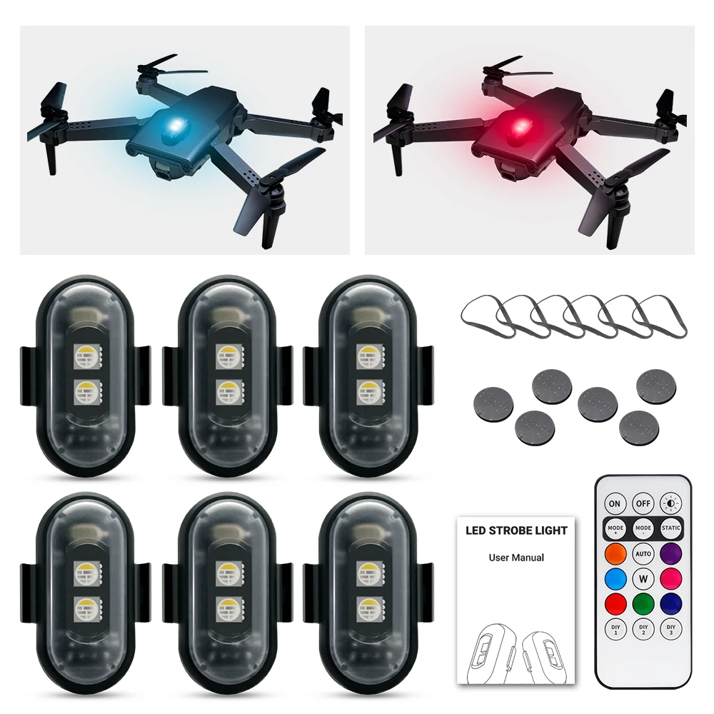 Drone Strobe Light - Стробоскоп для мотоцикла, RGB светодиод с