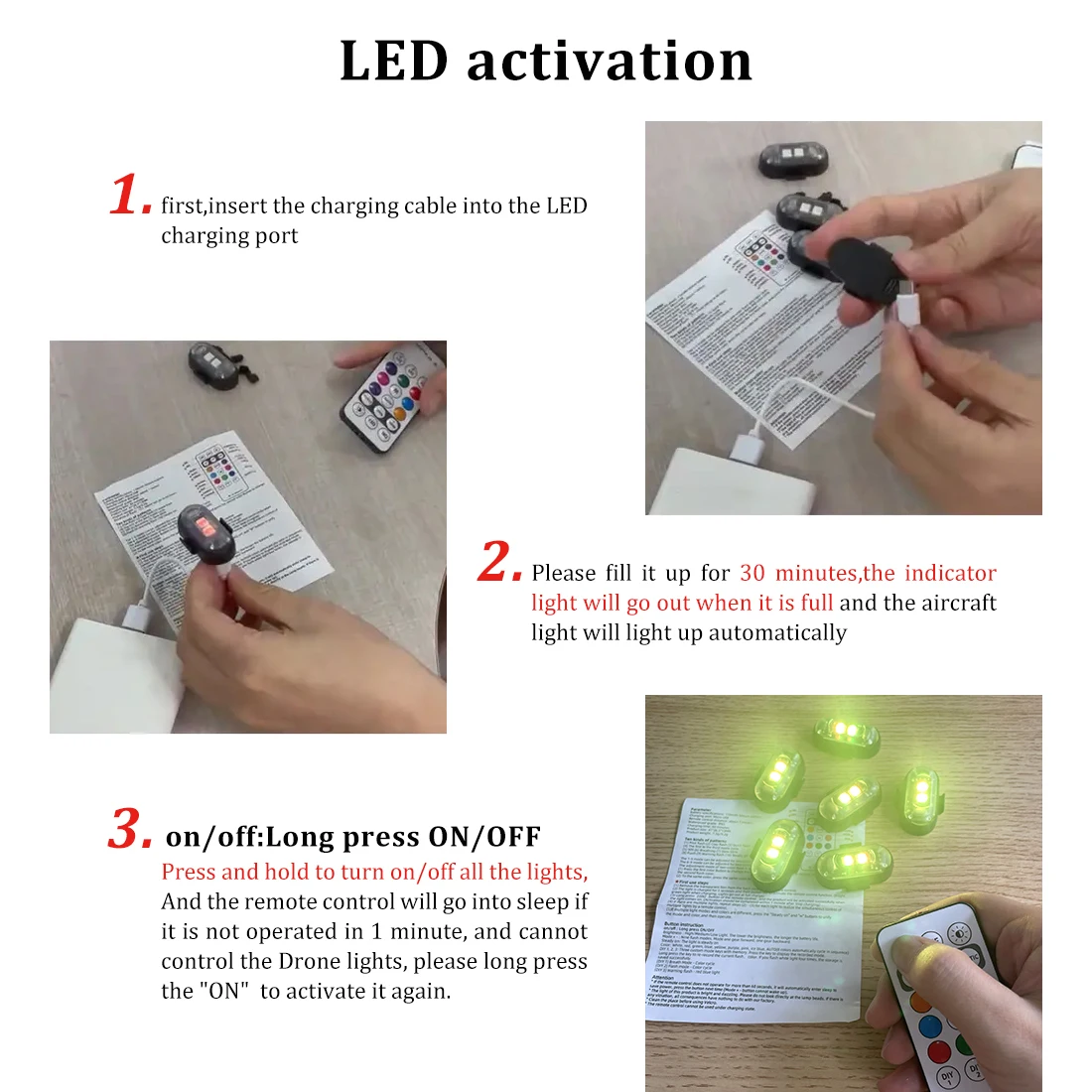 Беспроводной стробоскоп с дист – обзор и цена Drone Strobe Light