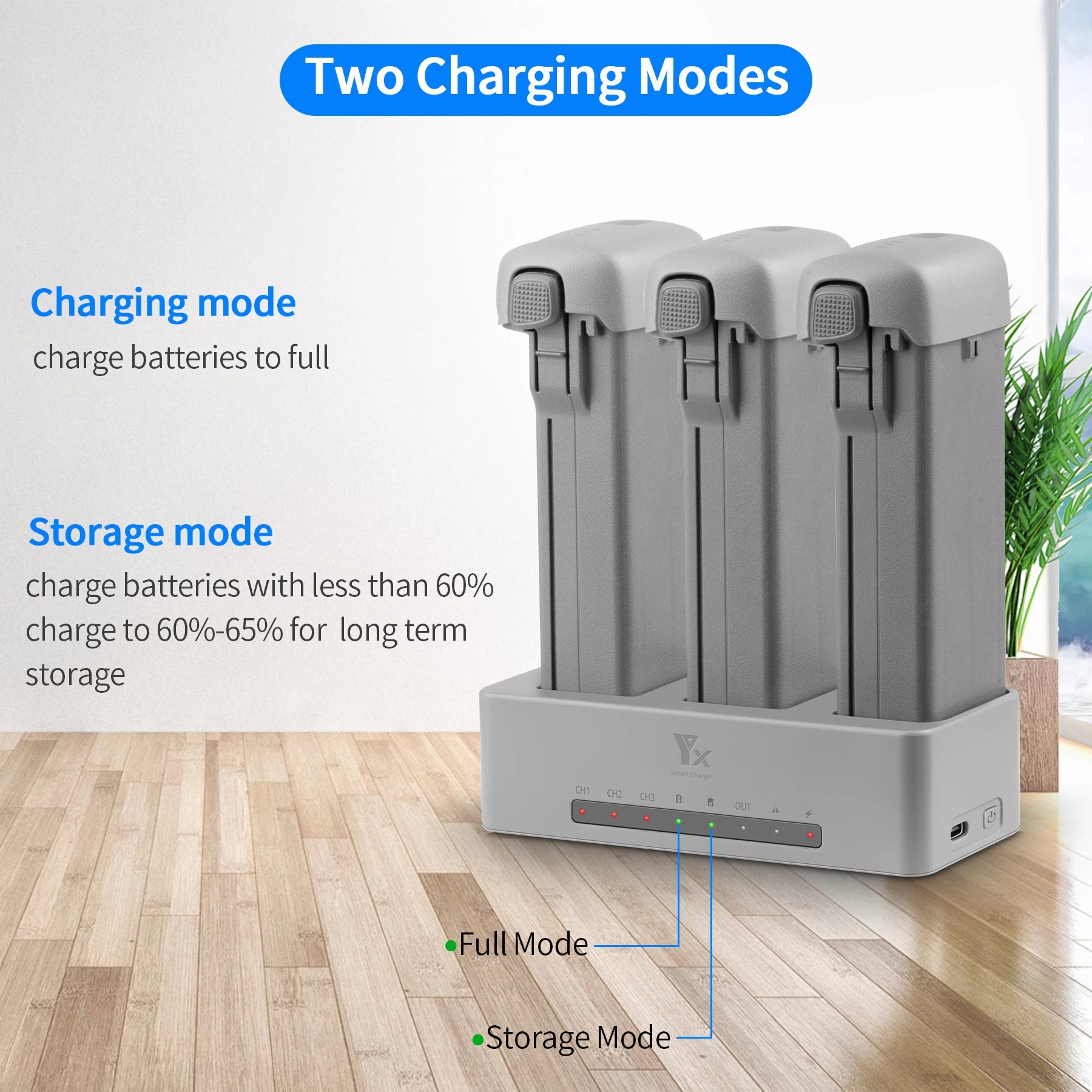 Трехпортовое быстрое зарядное  – обзор и цена Drone Charging Hub