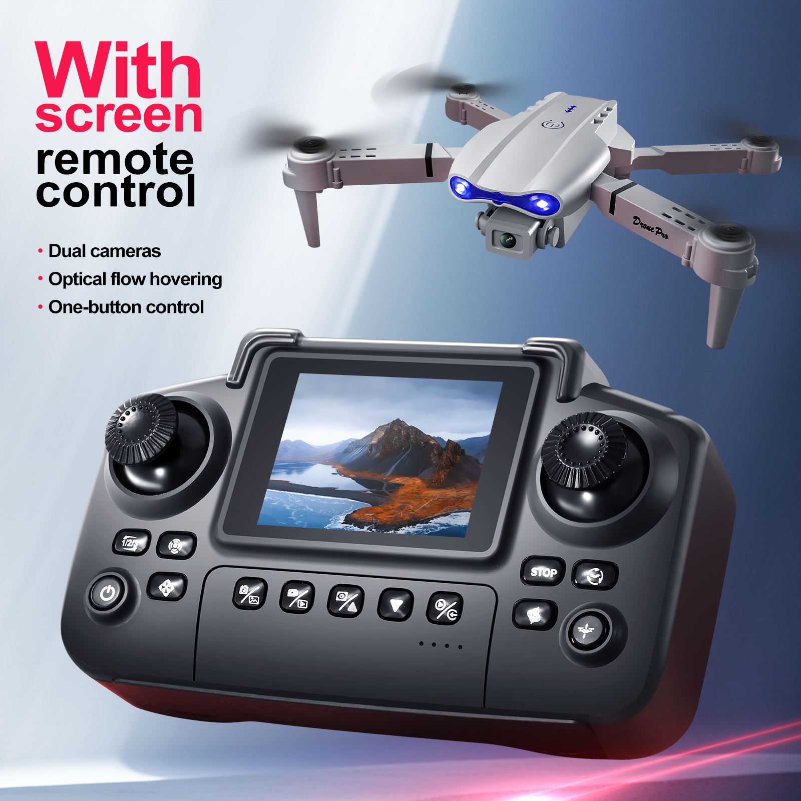 2025 Новый обновленный дрон E8 – обзор и цена Drone Controller Screen